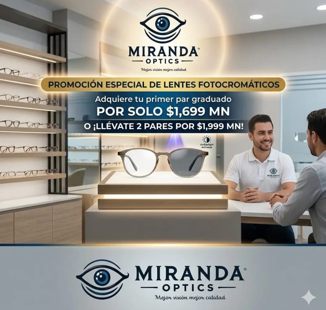 Promoción especial de lentes fotocromáticos